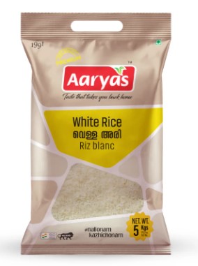 Aaryas Foods White Raw Rice Pachari 5Kg
