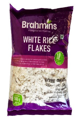 Brahmins White Rice Flakes ,White Aval 500g