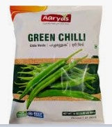 Aaryas Frozen Green Chilies 400gm