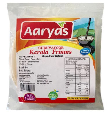 Aaryas Kerala Guruvayoor Pappadam(Frozen) 200g