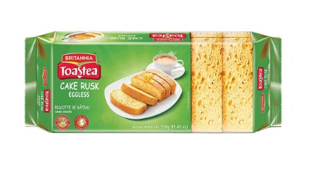 Britannia Toastea Eggless Cake Rusk 550g