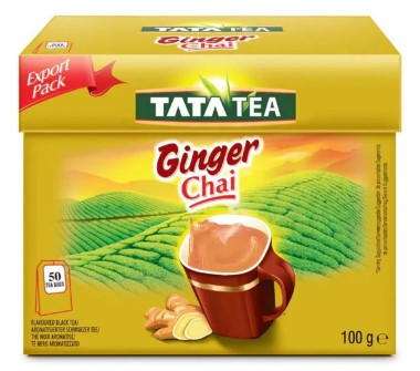 Tata Tea Ginger Tea Bags 50 Tea Bags 100g